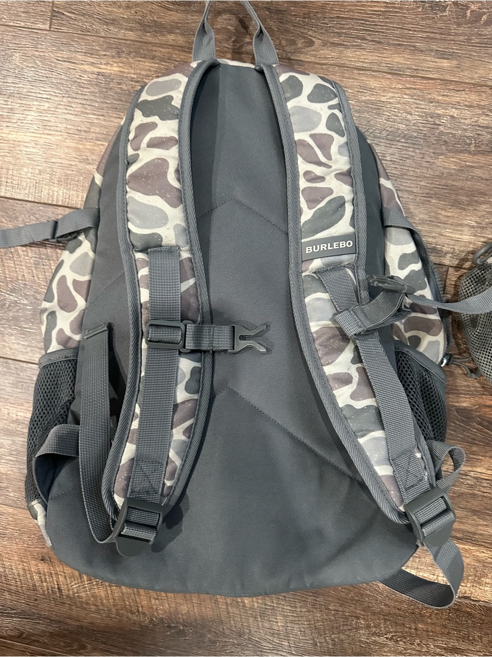 BURLEBO Camo Backpack in Gray and Black - Picture 7 of 8